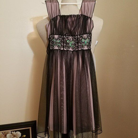 Sequin Hearts Butterfly Tulle Dress Sz 8 - Picture 13 of 15